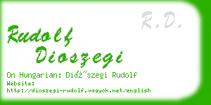 rudolf dioszegi business card